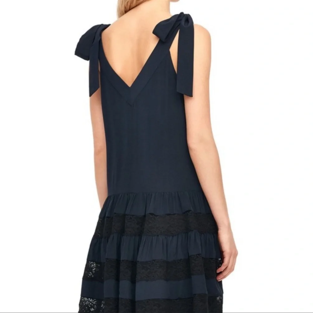 Rebecca Taylor navy silk dress - Picture 2 of 6